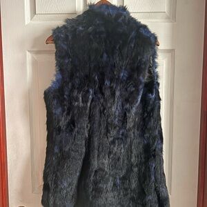 Patrizia Luca Black and Blue Teddy Jacket
